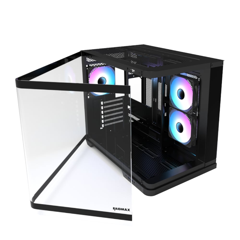 Raidmax I630 ATX | Micro-ATX | ITX ARGB Mid-Tower Dual Chamber Curved Glass Gaming Chas… - Image 4