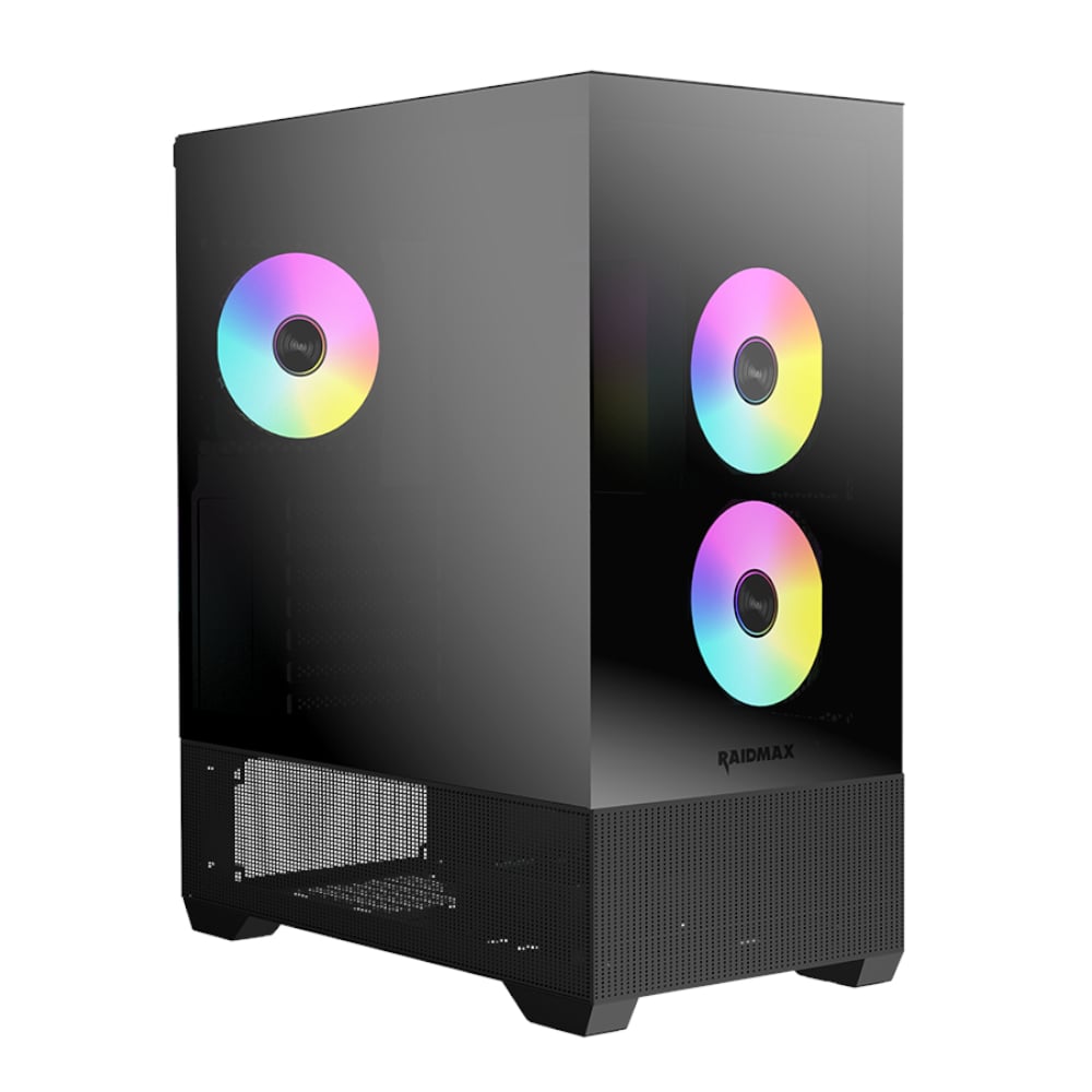 Raidmax I801 AIR CHROME E-ATX |ATX | Micro-ATX | Mini-ITX ARGB Mid-Tower Gaming Chassis…