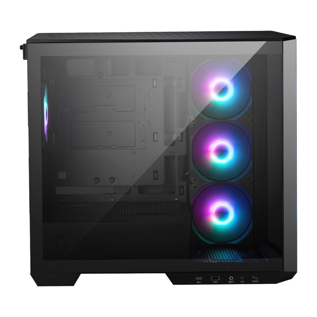 MSI MAG PANO M100R PZ mATX ARGB Tempered Glass Gaming Case Black MAG-PANO-M100R-PZ - Image 4