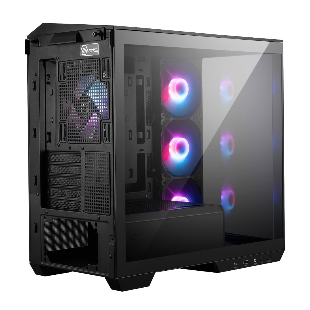 MSI MAG PANO M100R PZ mATX ARGB Tempered Glass Gaming Case Black MAG-PANO-M100R-PZ - Image 5