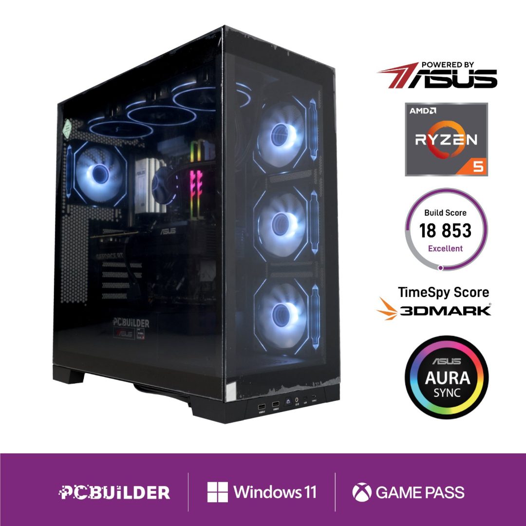 PCBuilder MAVERICK Ryzen 5 7600 RTX 4060 Windows 11 Gaming Desktop PC PCB_MAVERICK_01