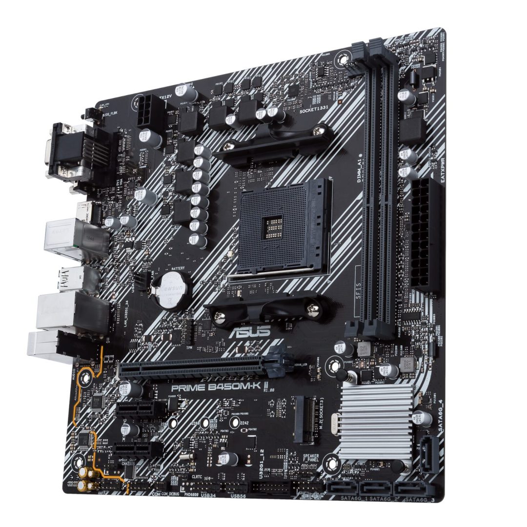 ASUS PRIME B450M-K II mATX Motherboard - AM4, DDR4, HDMI, M.2, USB3.2 - Image 3