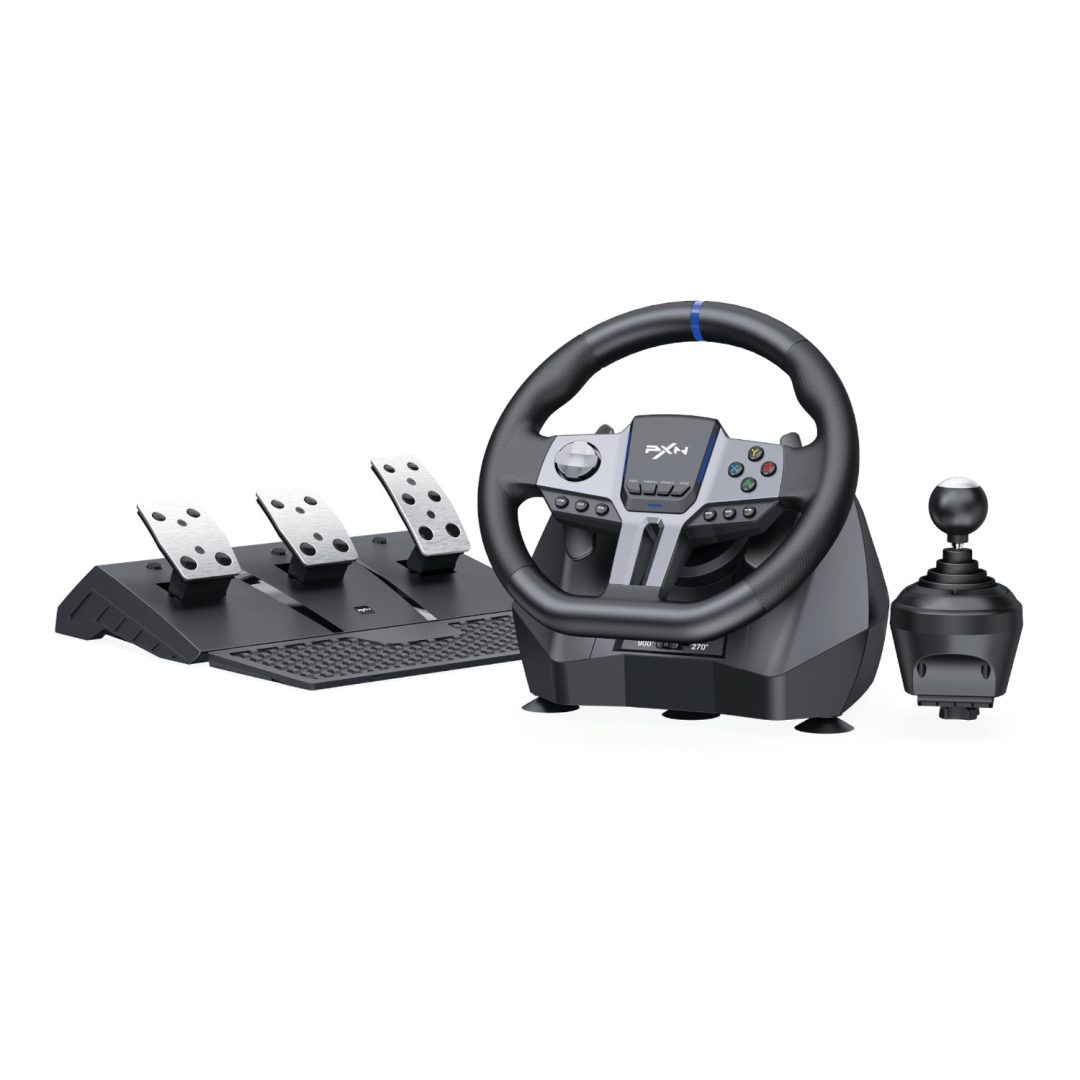 PXN V9 Gen 2 Gaming Steering Wheel with Pedals and Shifter PXN-V9GEN2