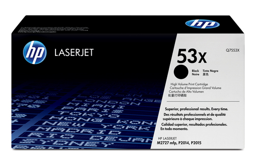 HP 53X High Yield Black LaserJet Toner Cartridge