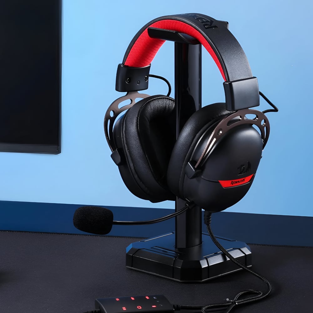 REDRAGON Over-Ear AURORA Gaming Headset - Black - Image 2