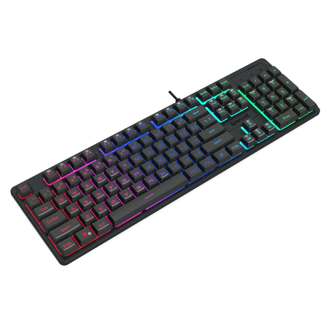 Redragon K521 Rainbow RGB 104-Key Membrane Gaming Keyboard RD-K521-RGB - Image 2