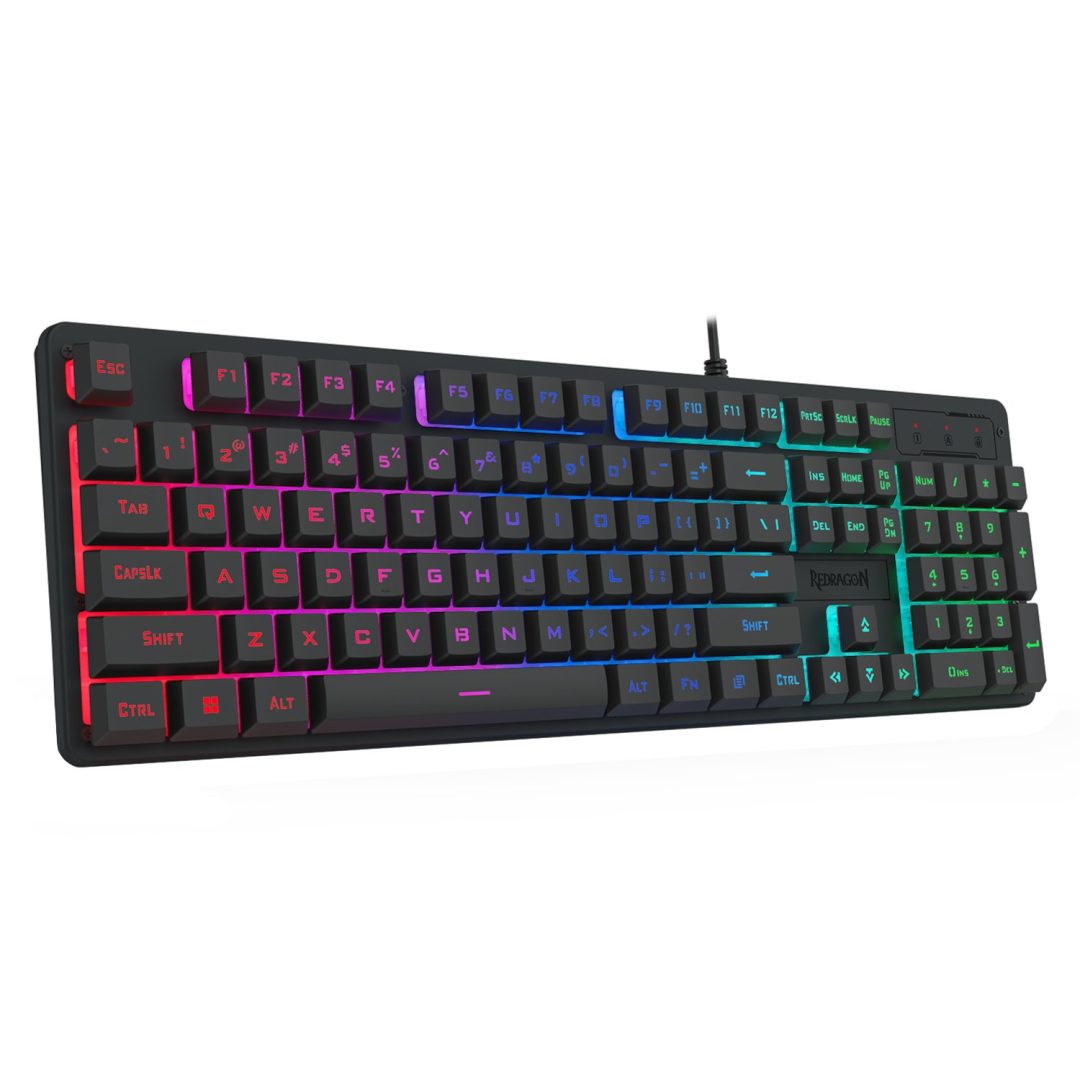 Redragon K521 Rainbow RGB 104-Key Membrane Gaming Keyboard RD-K521-RGB - Image 4