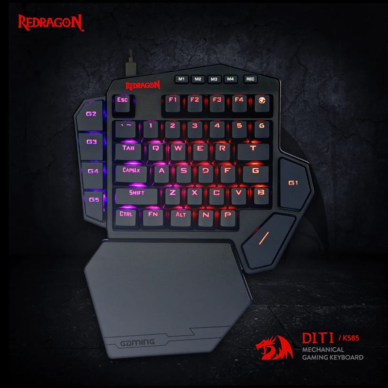 Redragon Diti Elite Pro One-Handed RGB Wireless Mechanical Keyboard - Image 3