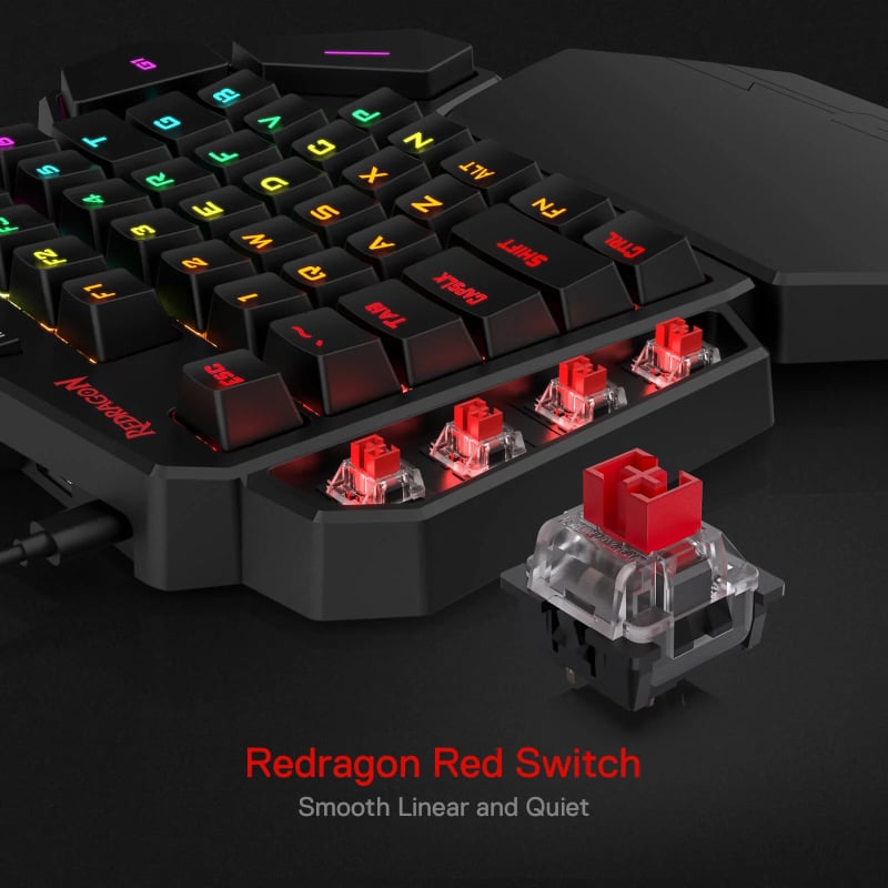 Redragon Diti Elite Pro One-Handed RGB Wireless Mechanical Keyboard - Image 5