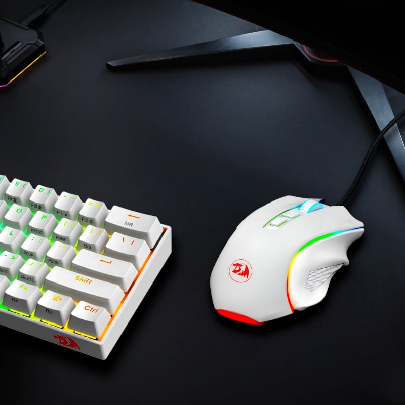 Redragon Griffin 7200DPI Gaming Mouse - White - Image 4