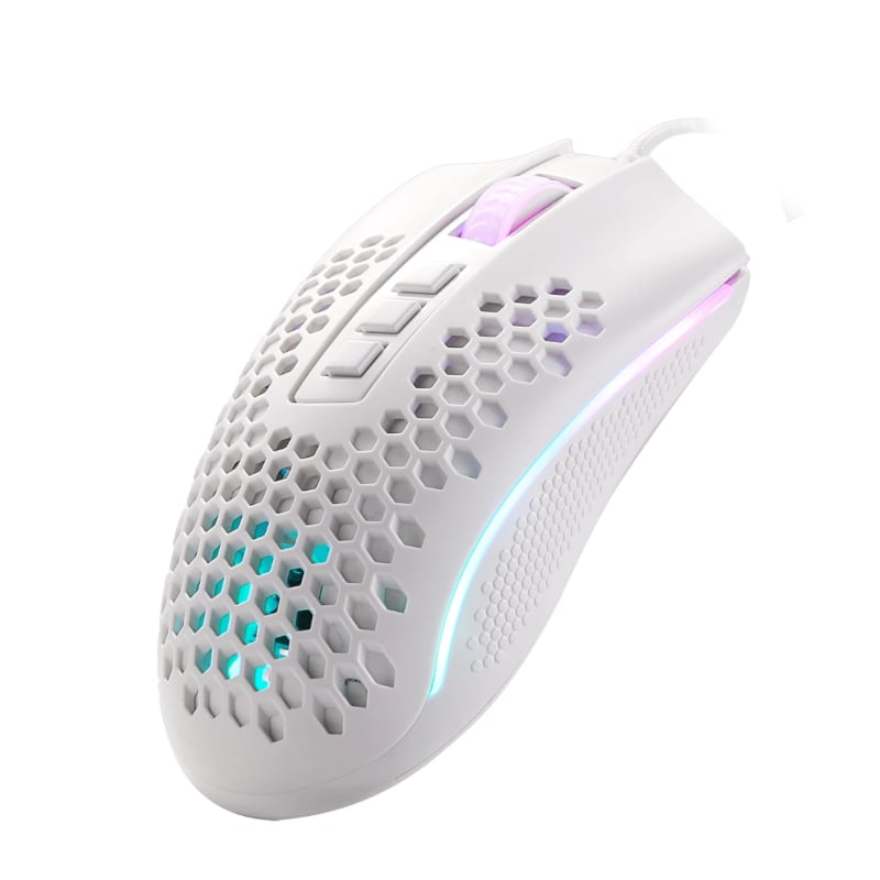 Redragon Storm Lightweight Wired RGB Gaming Mouse - White - Image 2