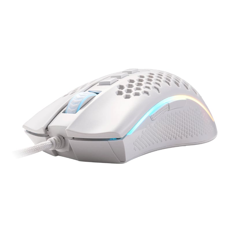 Redragon Storm Lightweight Wired RGB Gaming Mouse - White - Image 4