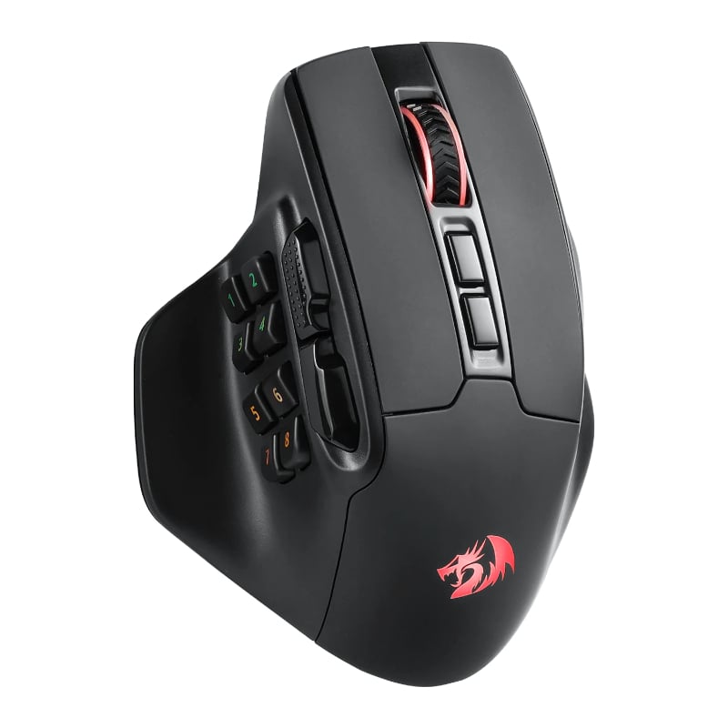 Redragon Aatrox Wireless 6200DPI RGB MMO Gaming Mouse Black - Image 2