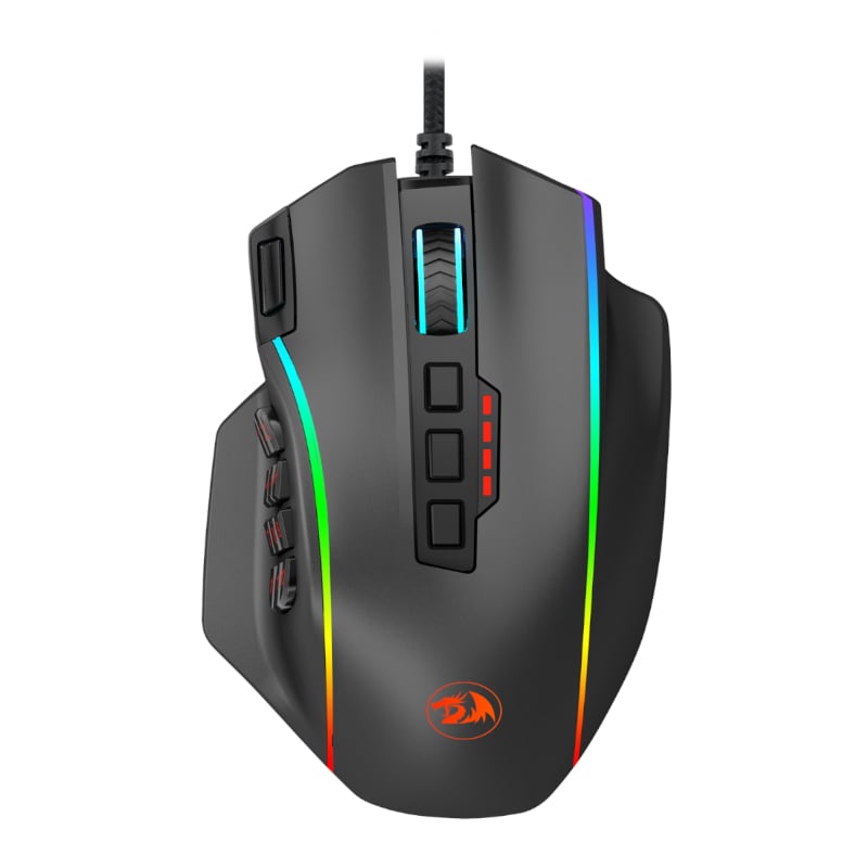 Redragon Perdiction 4 12400DPI RGB MMO Gaming Mouse - Black