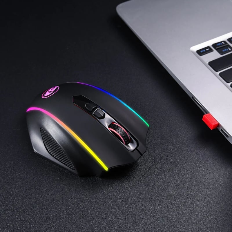 Redragon Perdiction 4 12400DPI RGB MMO Gaming Mouse - Black - Image 6