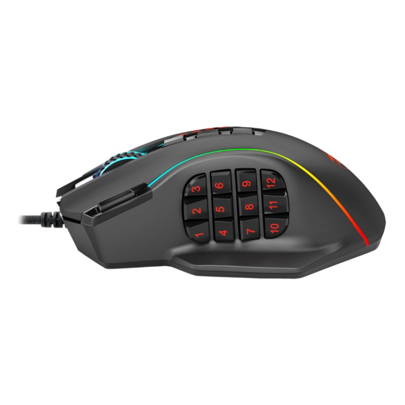 Redragon Perdiction 4 12400DPI RGB MMO Gaming Mouse - Black - Image 5