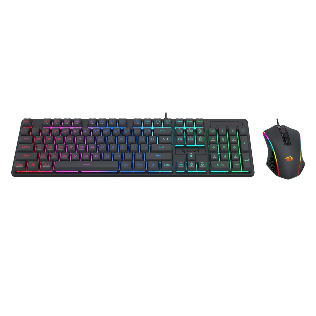 Redragon S107 RGB Gaming Keyboard and Mouse Bundle with Mousepad RD-S107-RGB-BA - Image 2