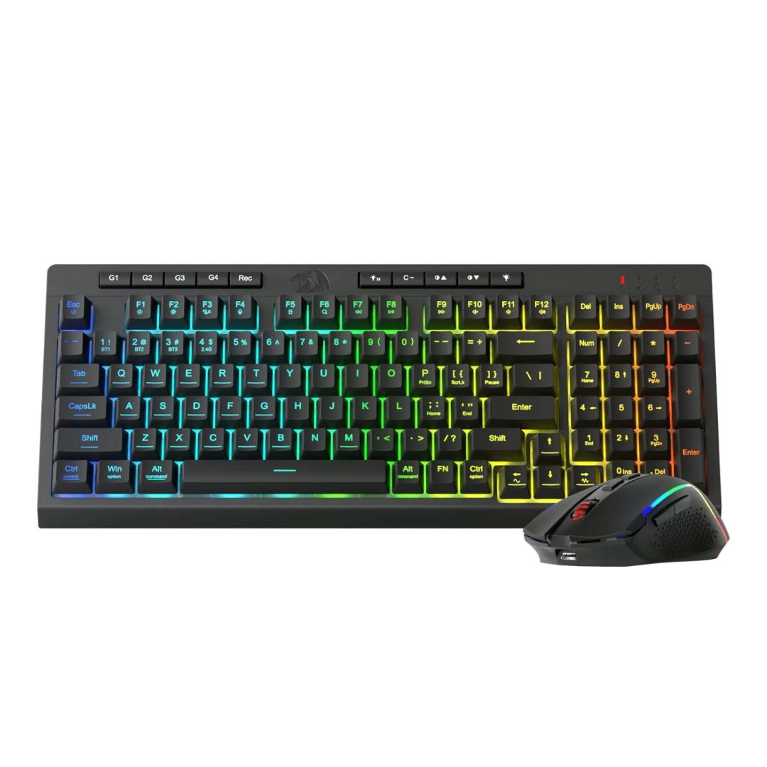 Redragon RYLO PRO S142 Tri-Mode RGB Wireless Gaming Keyboard Mouse Combo RD-S142 - Image 2