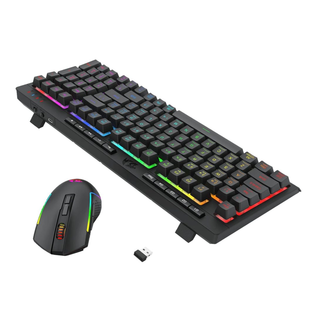 Redragon RYLO PRO S142 Tri-Mode RGB Wireless Gaming Keyboard Mouse Combo RD-S142 - Image 5