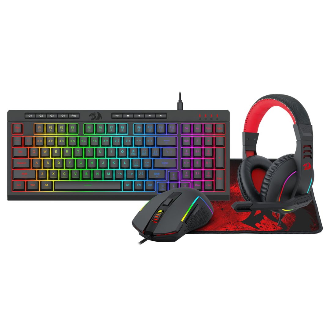 Redragon S148 4-in-1 Gaming Combo Keyboard Mouse Mousepad RGB Headset RD-S148