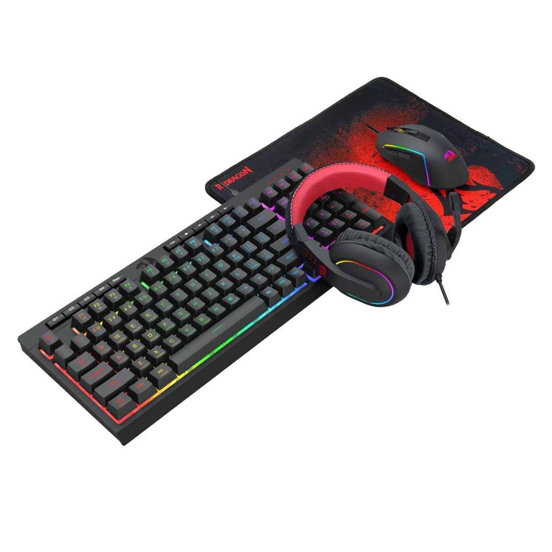 Redragon S148 4-in-1 Gaming Combo Keyboard Mouse Mousepad RGB Headset RD-S148 - Image 3