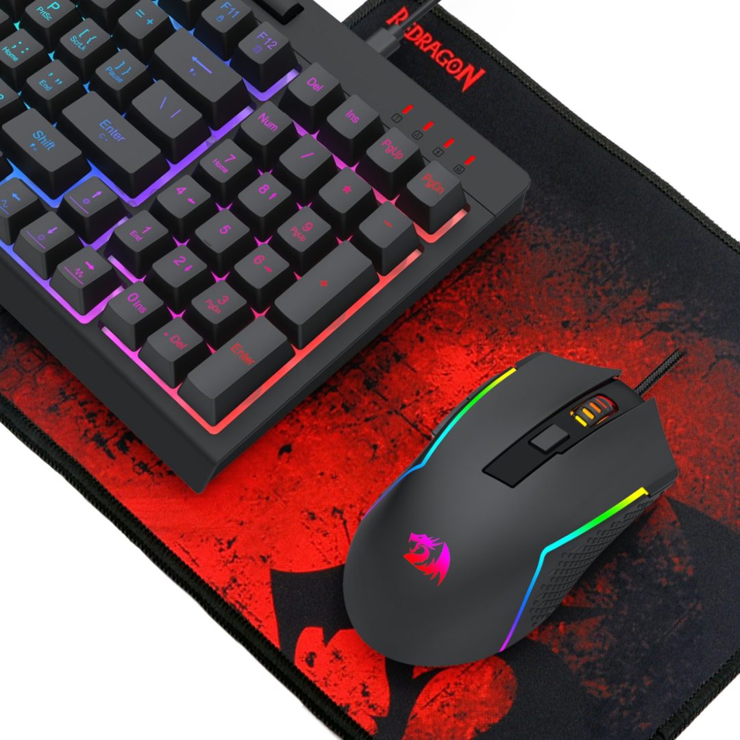 Redragon S148 4-in-1 Gaming Combo Keyboard Mouse Mousepad RGB Headset RD-S148 - Image 6