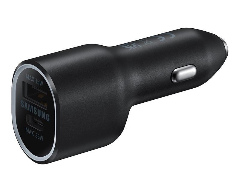 SAMSUNG DUAL USB CAR CHARGER POWER UP FAST – USB-C DELIVERS UP TO 25W SUPER FAST CHARGI…