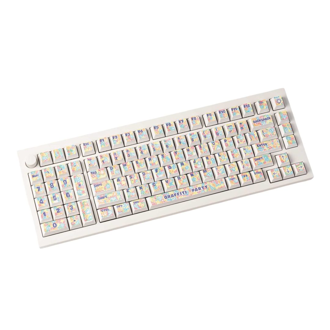 Keychron Graffiti Party – Cherry Profile Dye-Sub PBT Full Keycap Set (140 Keys, MX-Comp… - Image 5