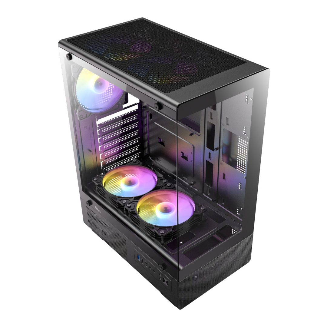 Antec VCX200 RGB Elite ATX Mid-Tower Gaming Chassis - Black - Image 5
