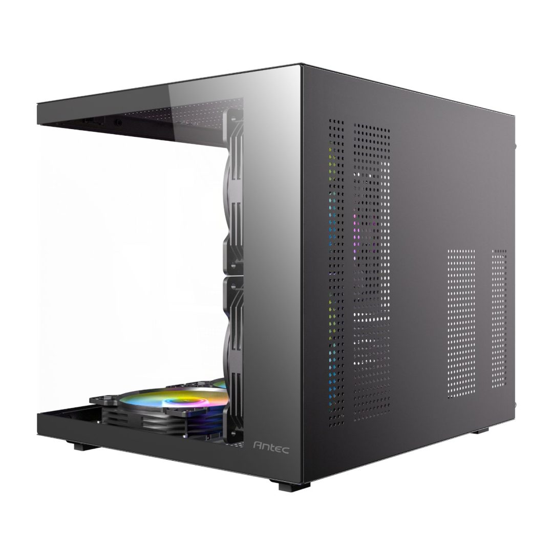 Antec VCX20M RGB Elite Micro-ATX | ITX Mini-Tower Gaming Chassis - Black - Image 3