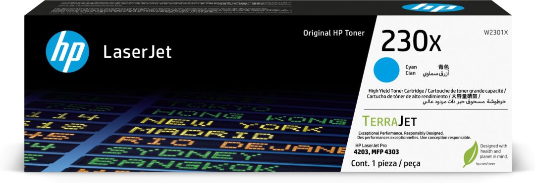 HP 230X CYAN ORIGINAL LASERJET TONER CARTRIDGE