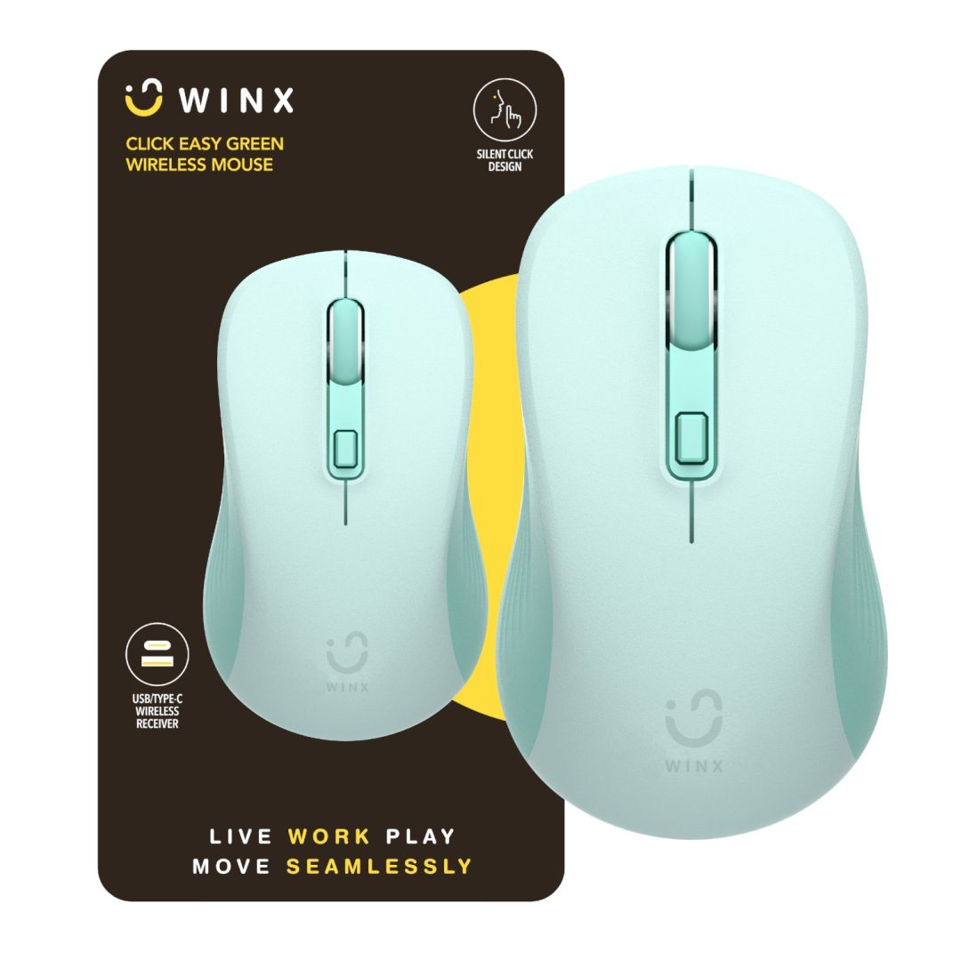 WINX CLICK Easy 1600DPI 2.4GHz Wireless Mouse Green WX-KB112
